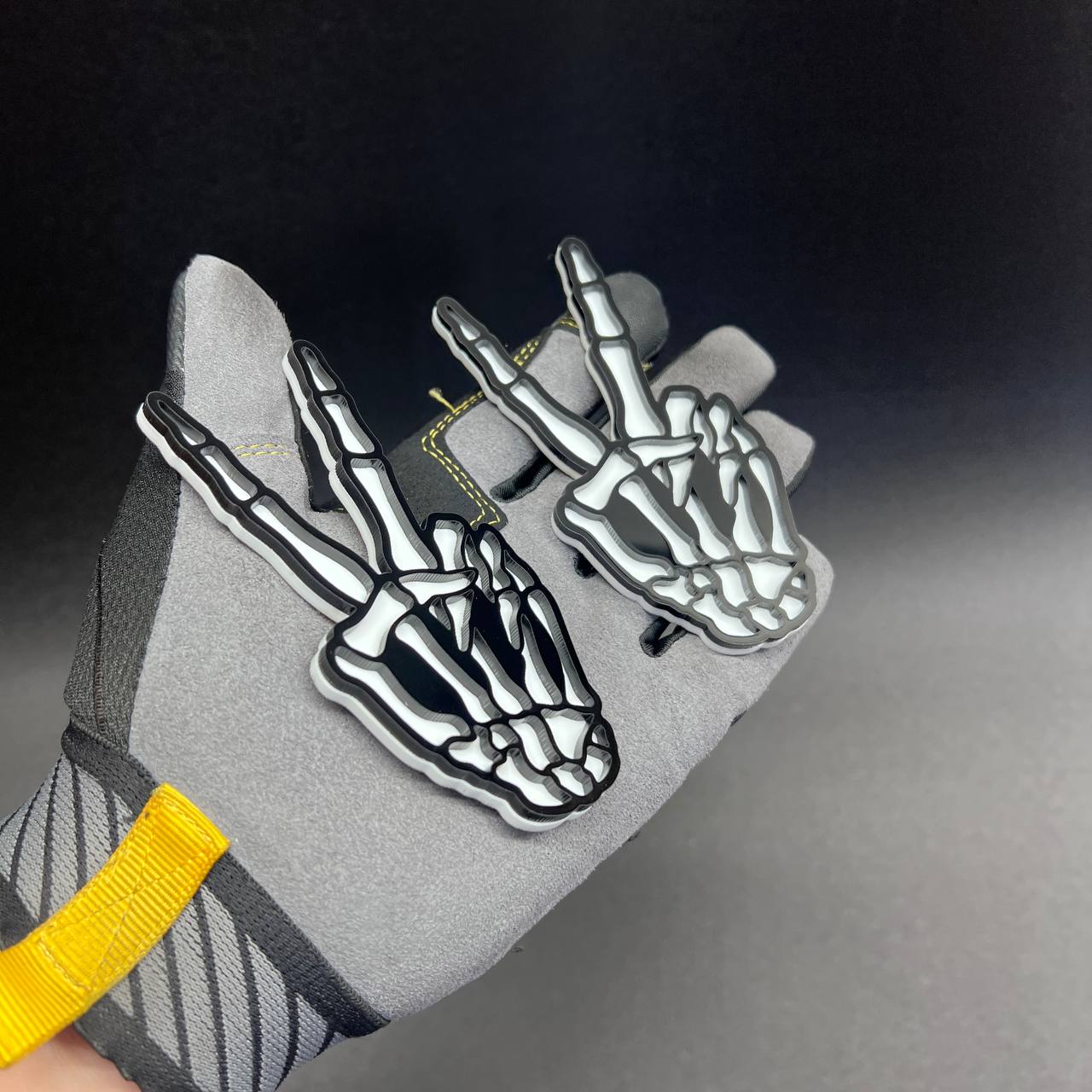 Hang Loose Skeleton Hand truck badge for tailgate or side panel.