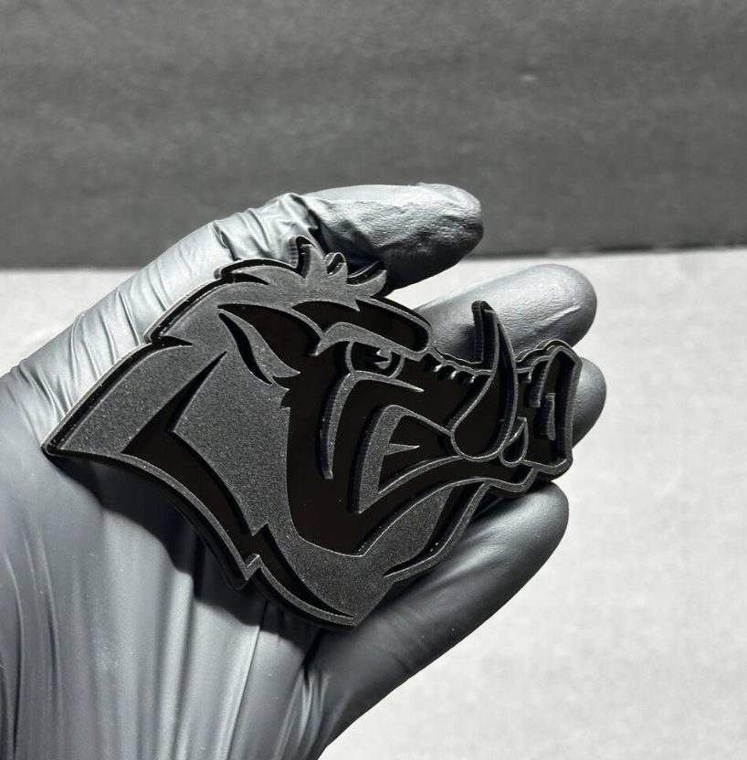 skeleton engine piston emblem for chevy silverado 1500 muscle truck badge