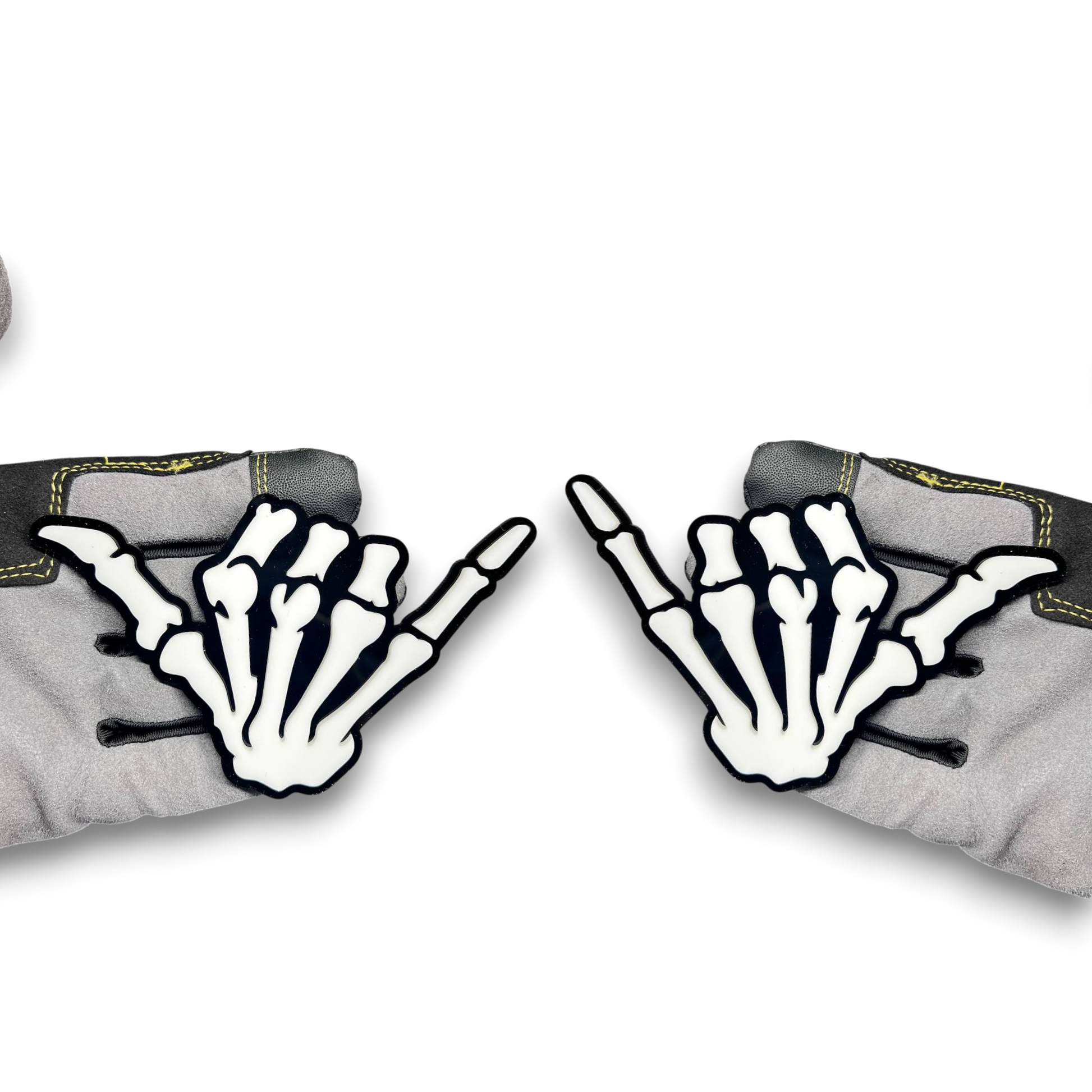 Hang loose skeleton hand auto exterior badge for car, truck, or SUV customization