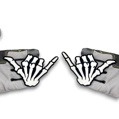 Hang loose skeleton hand auto exterior badge for car, truck, or SUV customization