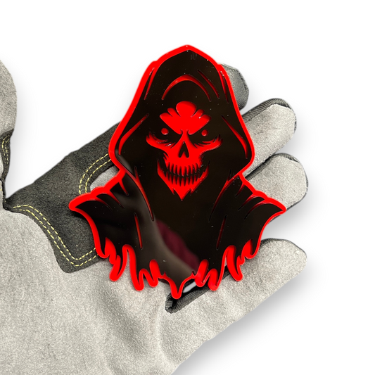 Skull automotive emblem for custom car truck hood fender and tailgate us