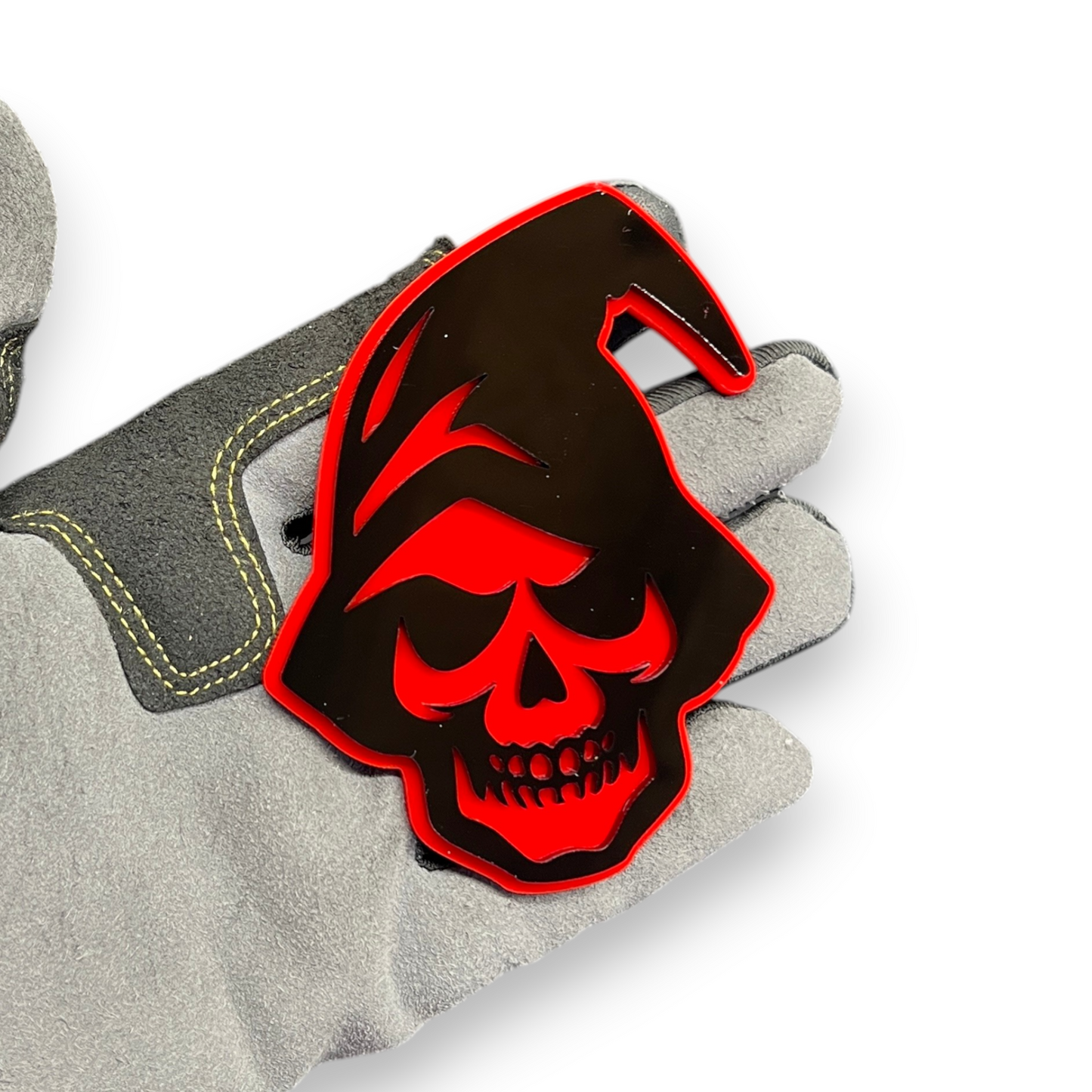 Grim Reaper fender badge for trucks cars SUVs Jeep and custom automotive builds