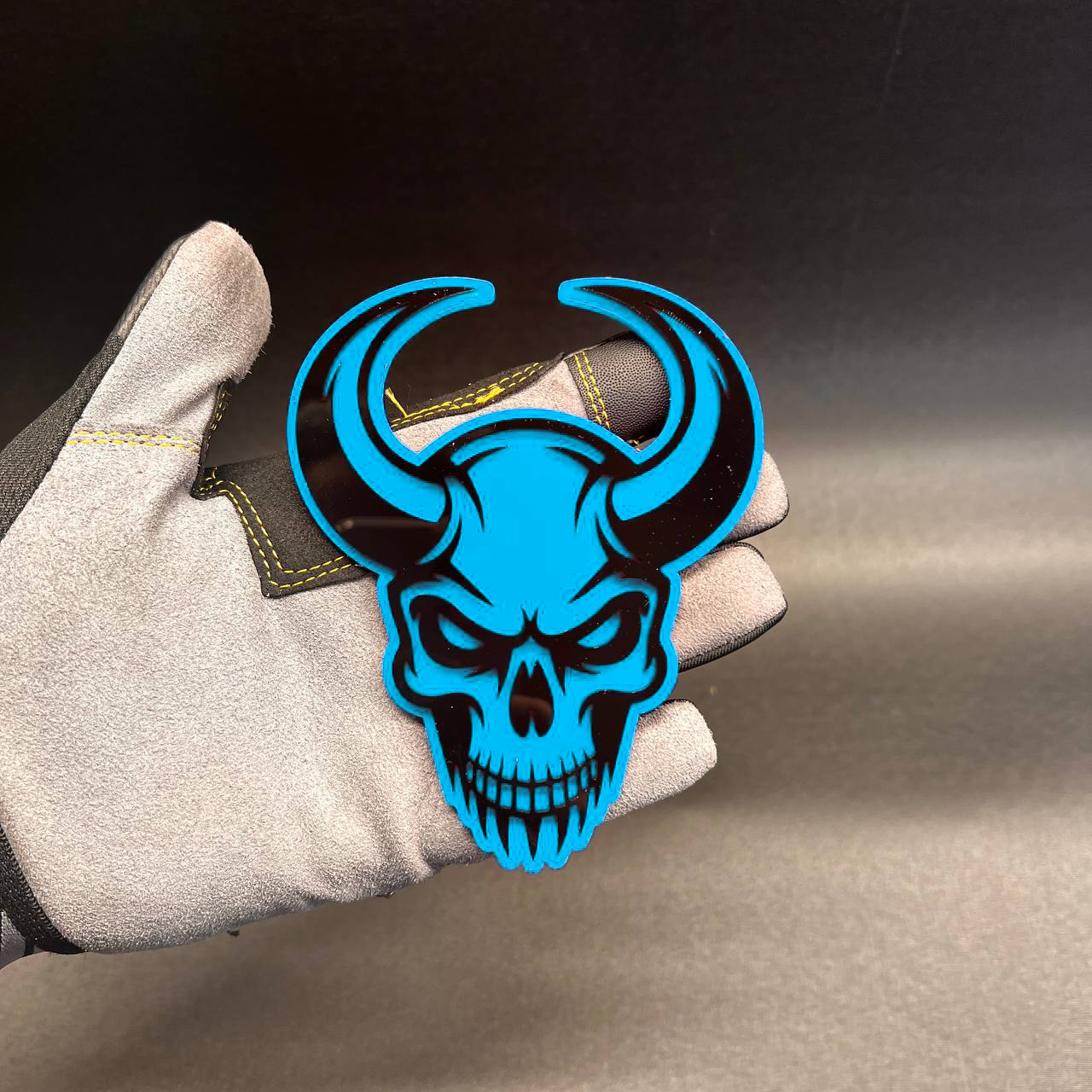 Skull Demon car emblem for muscle cars and custom builds