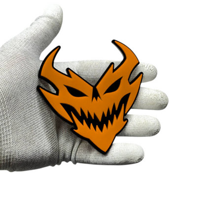 demon skull badge size comparison on pickup truck fender