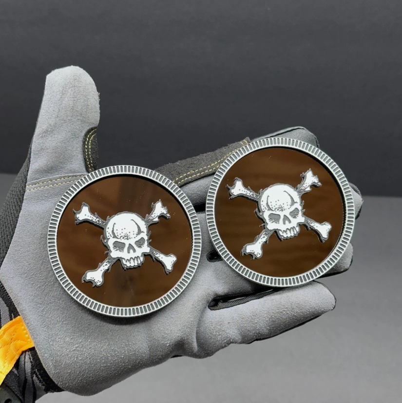 skull custom emblem toyota truck performance badge