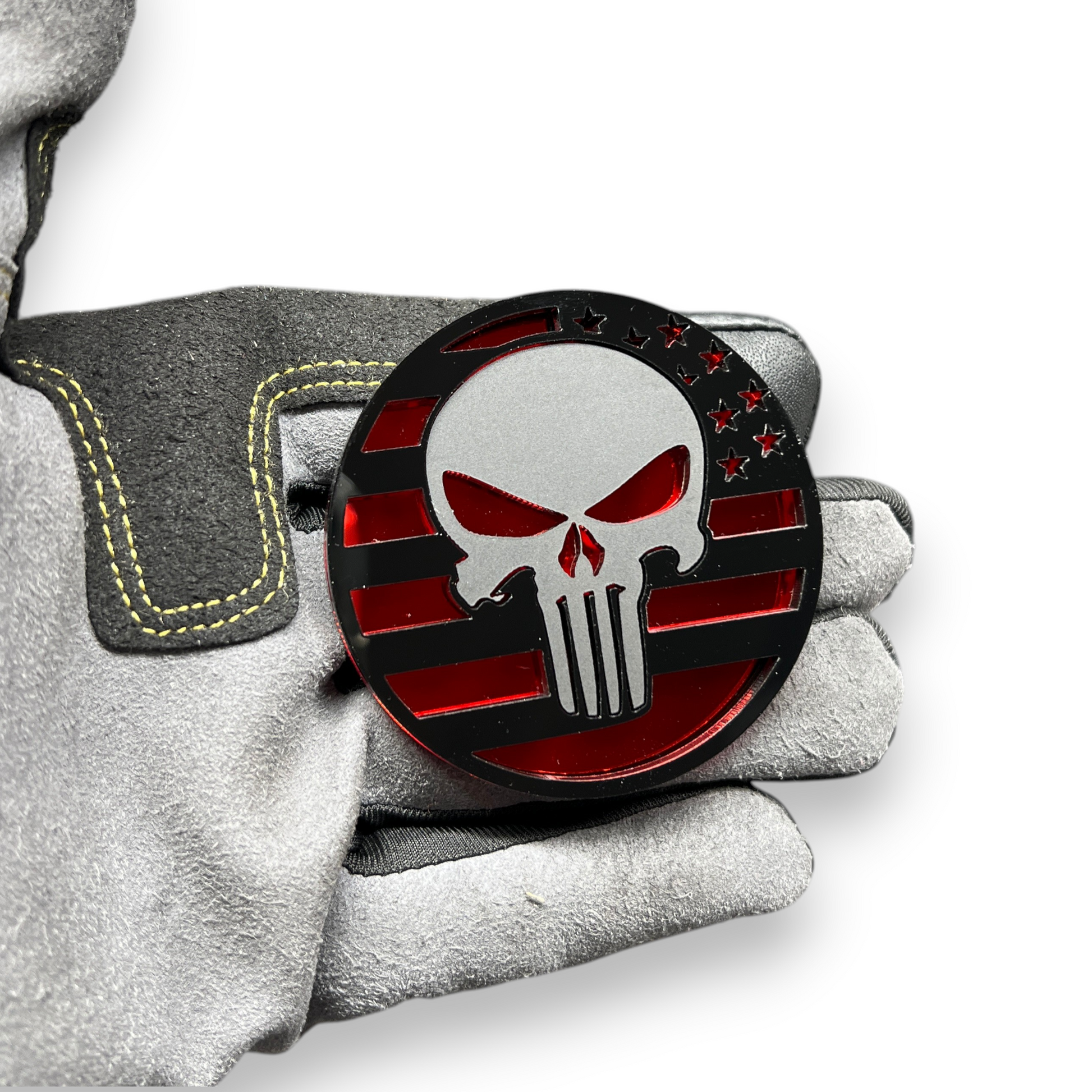 punisher 4x4 style skull badge toyota tundra offroad jeep gladiator truck emblem