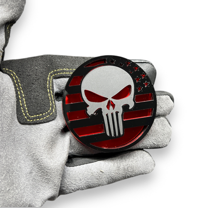 punisher 4x4 style skull badge toyota tundra offroad jeep gladiator truck emblem