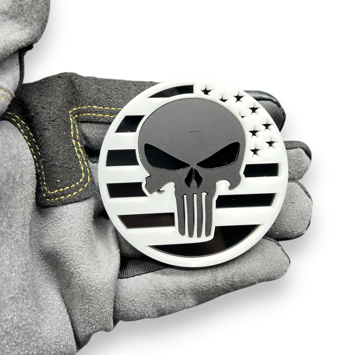 skull car emblem jeep wrangler offroad hood badge aggressive