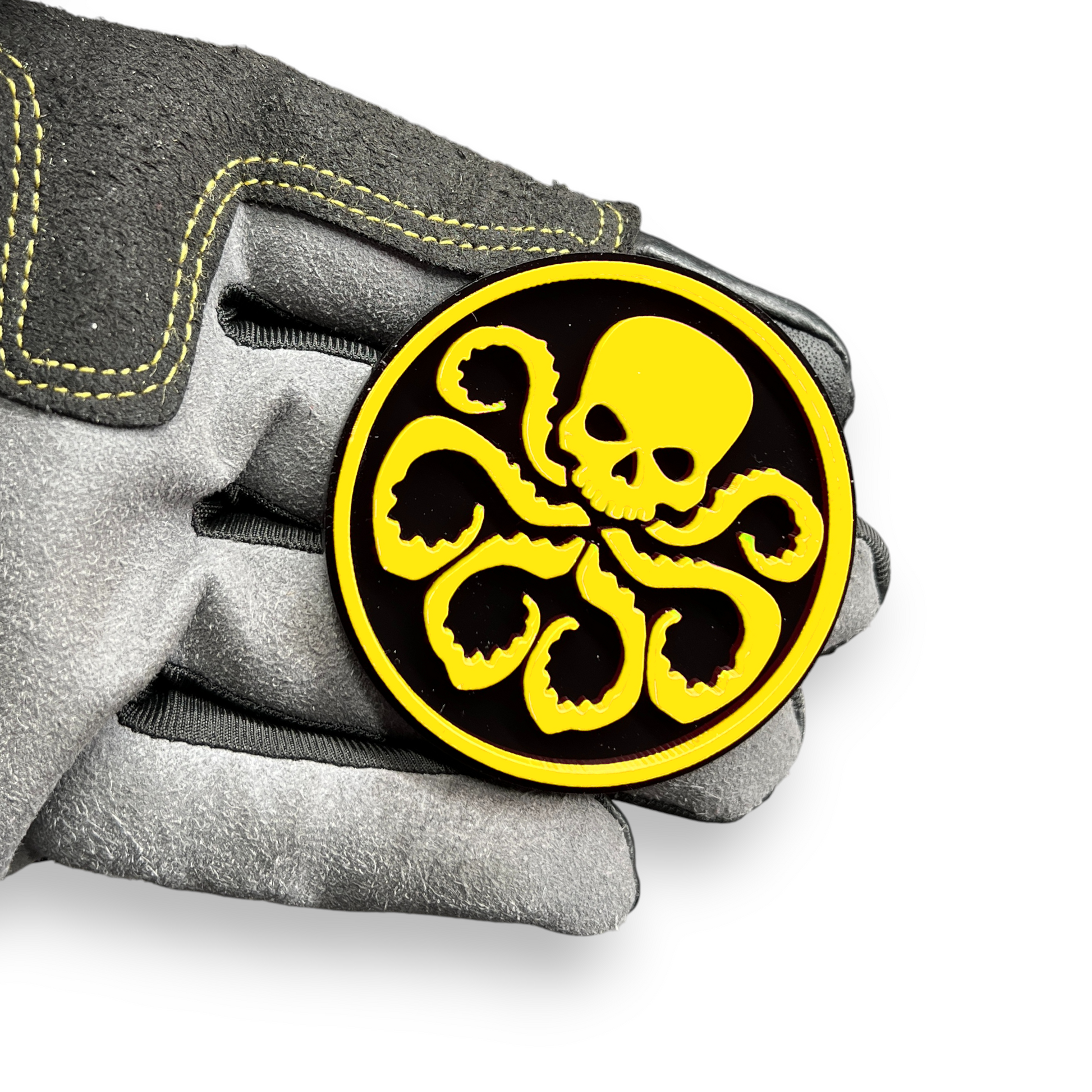 skull octopus hood badge jeep wrangler toyota tundra trd offroad custom emblem