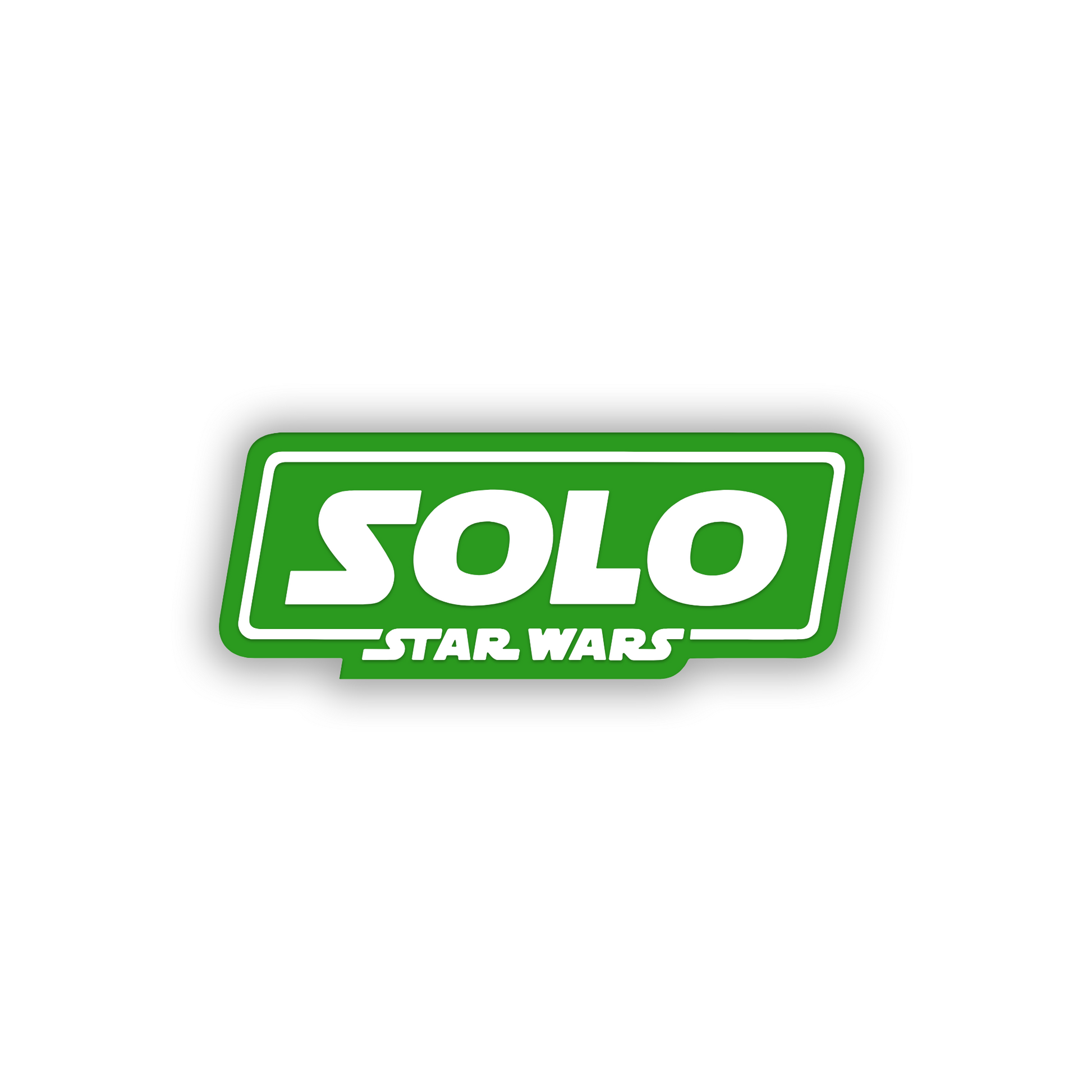 Engraved Solo Edition vehicle emblem with science fiction styling