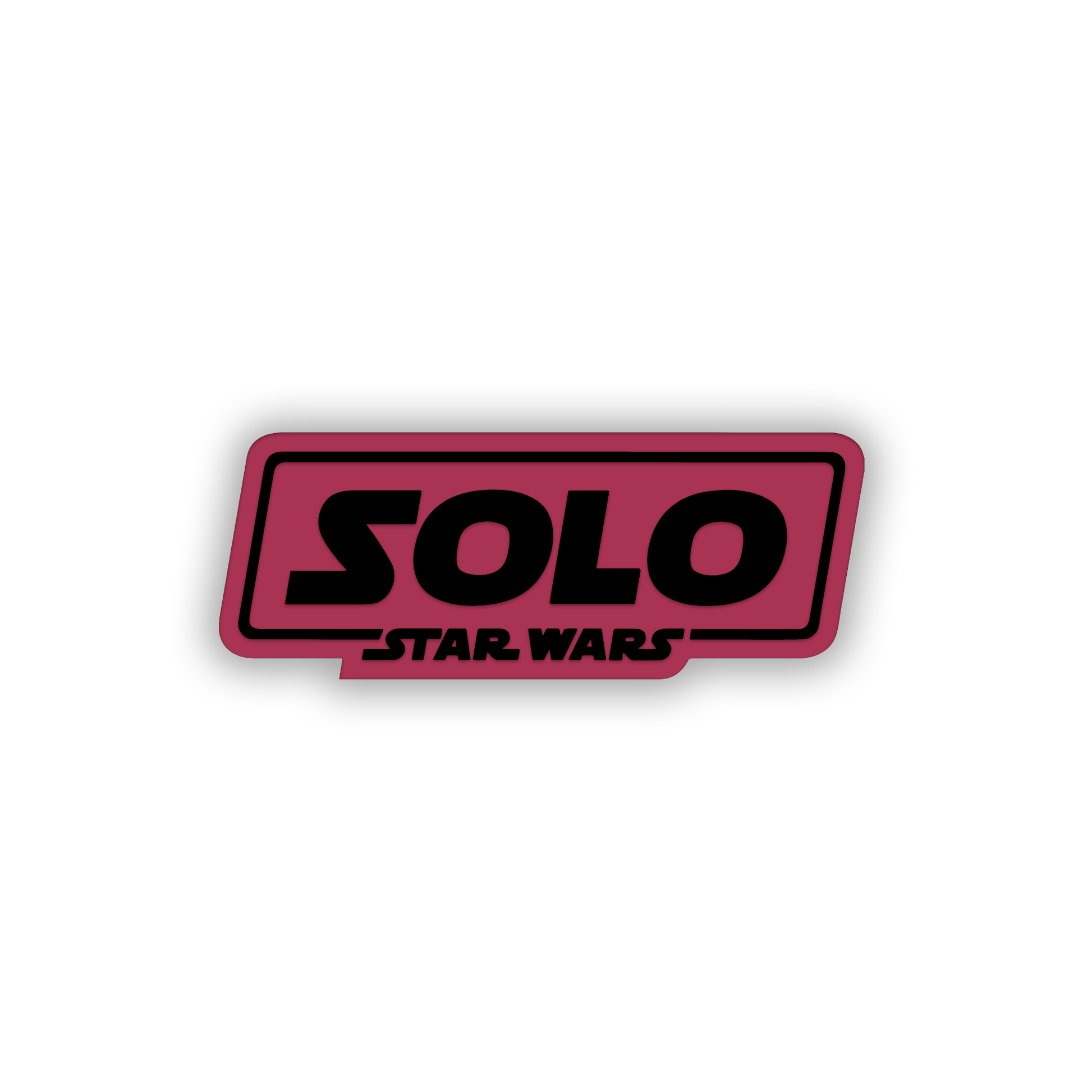 Brushed silver Solo vehicle badge for car or truck exterior