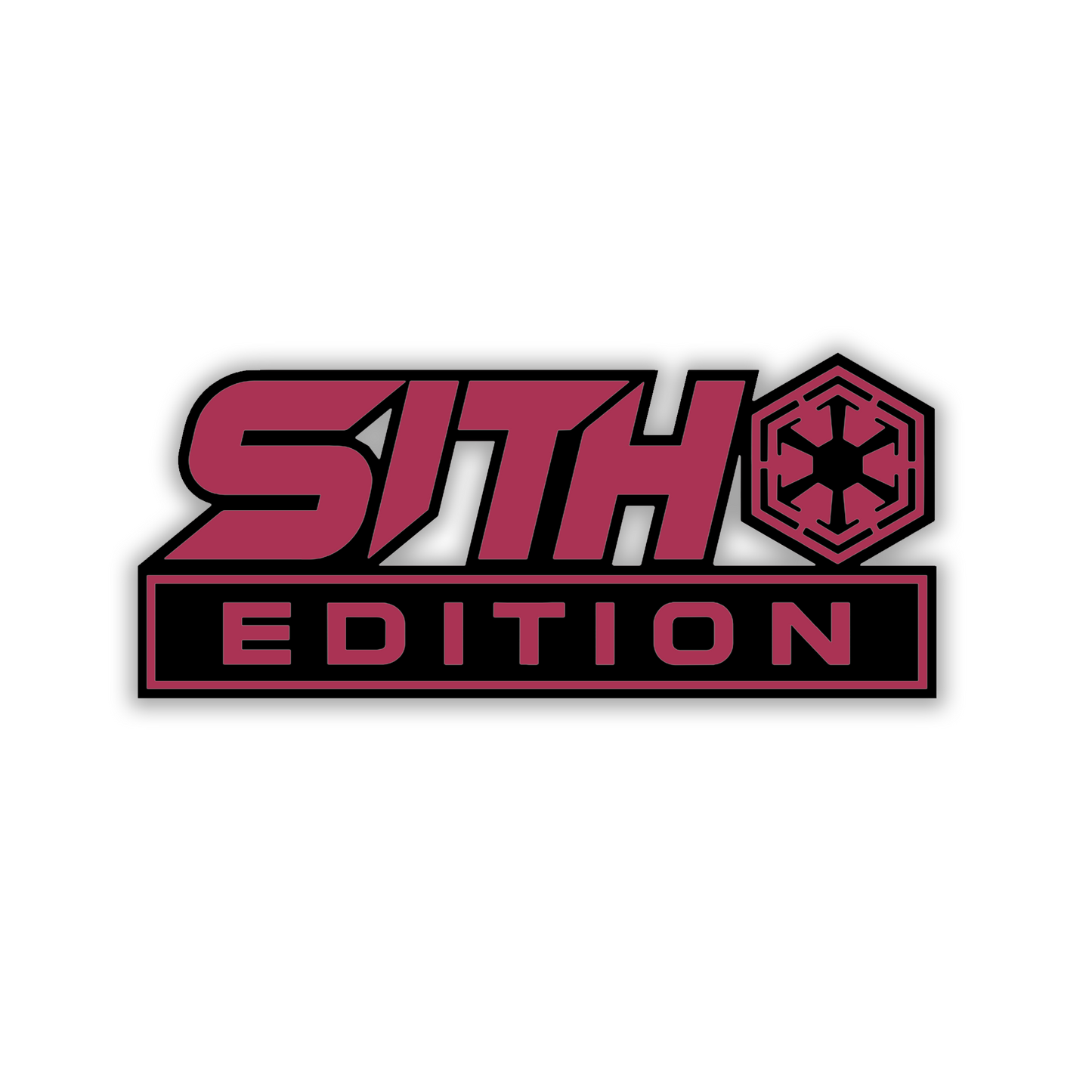 Silver and black Solo Star Wars car badge fender emblem