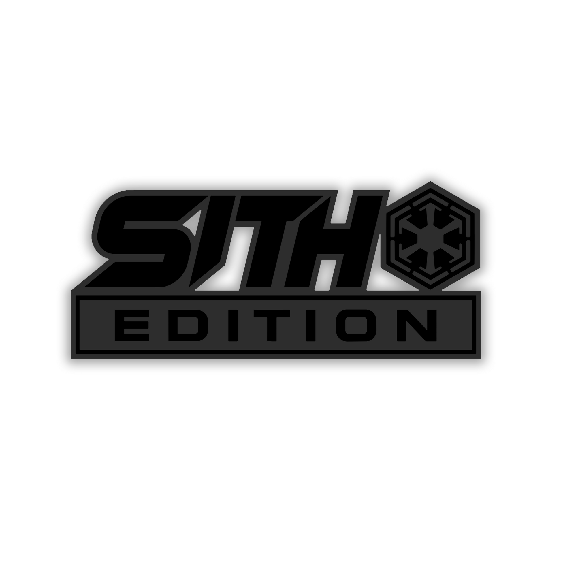 Sci-fi Solo car fender emblem in silver and black
