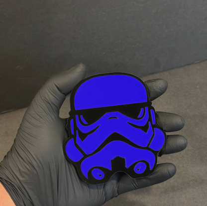 space trooper helmet badge on Ford F150 truck custom build