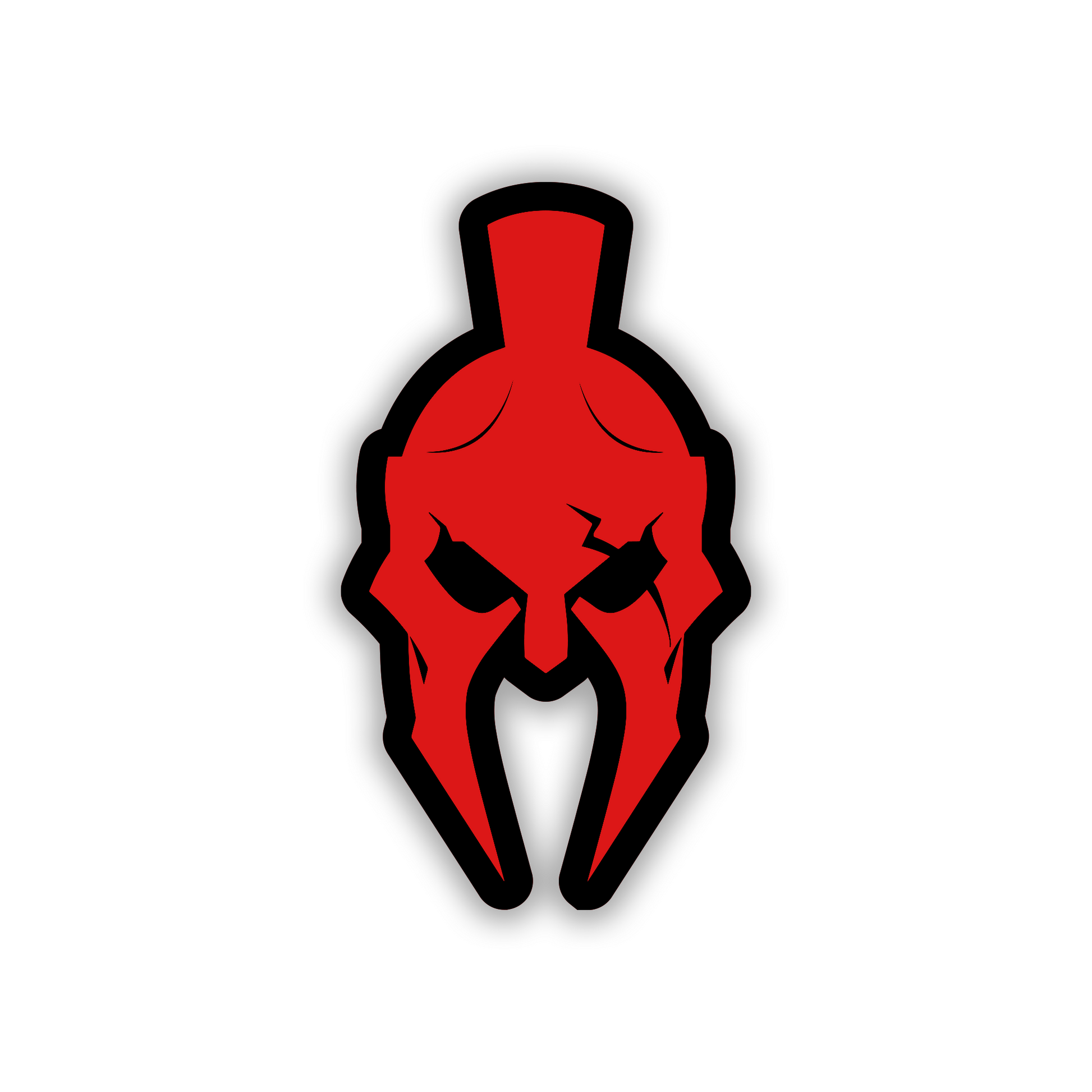 Spartan helmet car emblem badge in silver and black for vehicle exterior