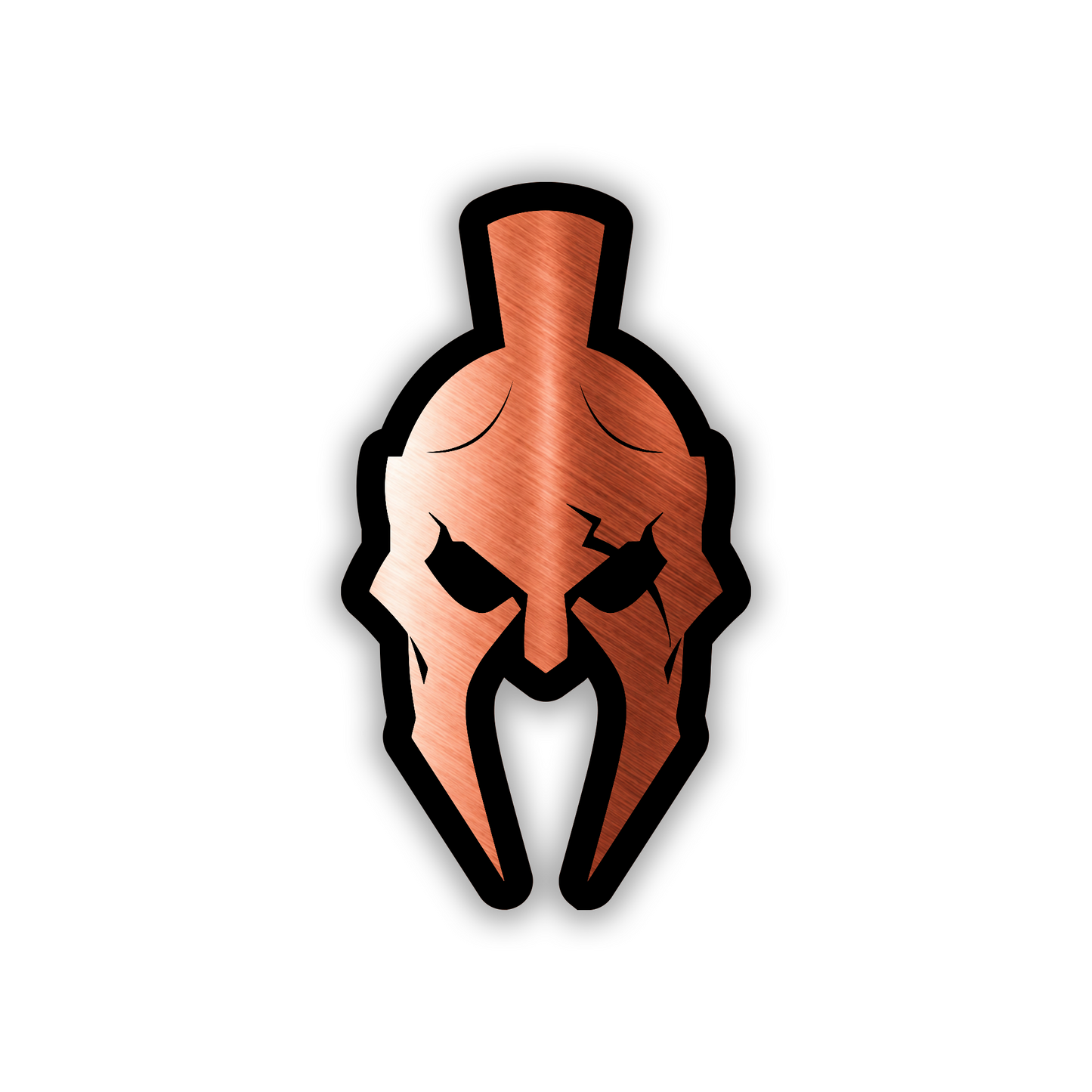 Black and silver Spartan helmet auto emblem for cars and trucks