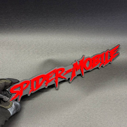 SPIDER-MOBILE custom text fender badge for Ford Mustang, F-150 and personalized vehicle exterior