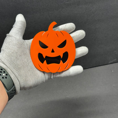Spooky pumpkin auto badge Halloween exterior sticker for cars and SUVs
