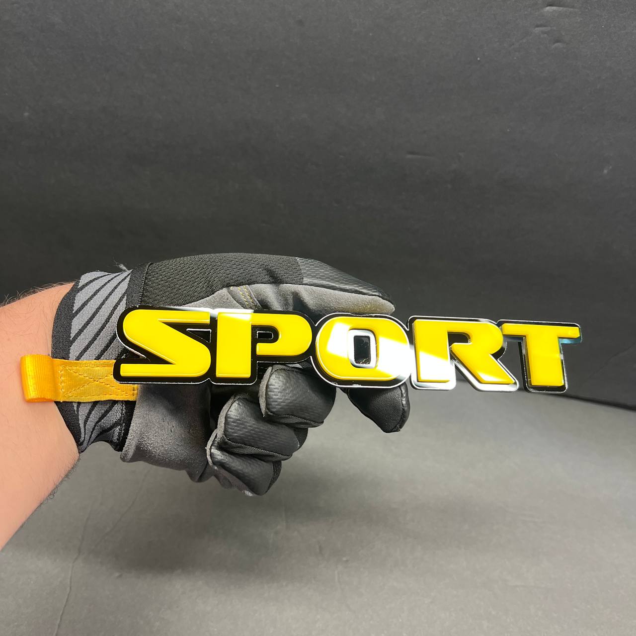 SPORT acrylic car emblem yellow performance fender badge for Jeep builds
