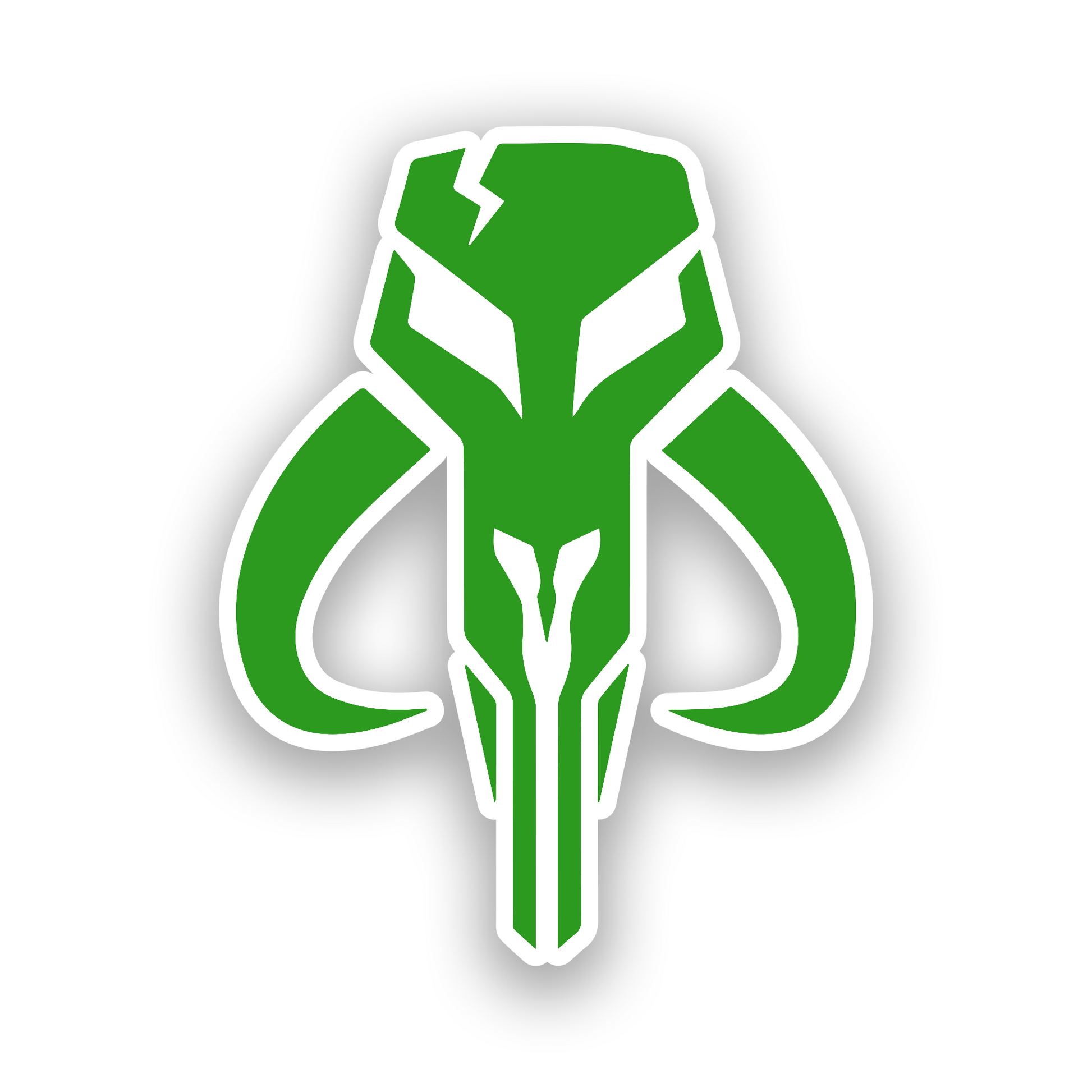 Engraved Boba Fett helmet badge for personalized car or truck styling