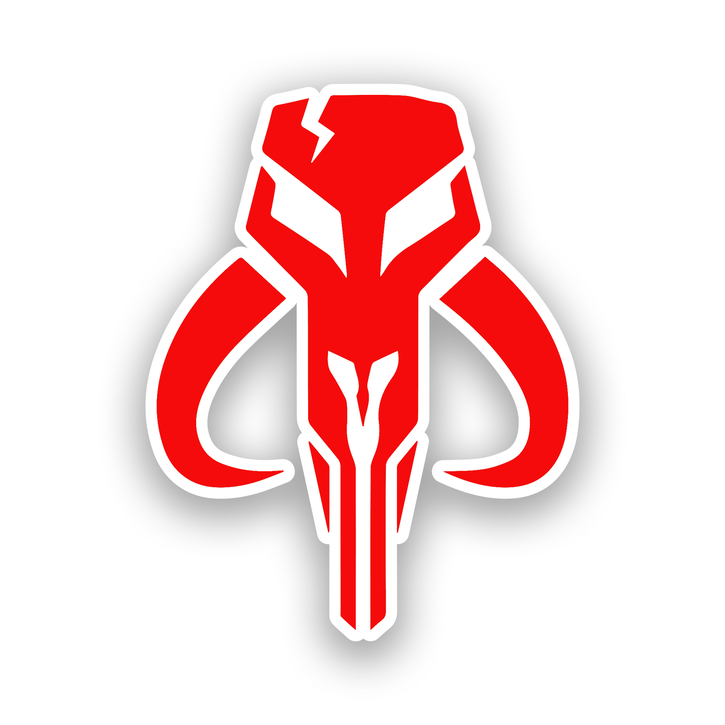 Star Wars bounty hunter inspired car badge with precision engraved emblem artwork