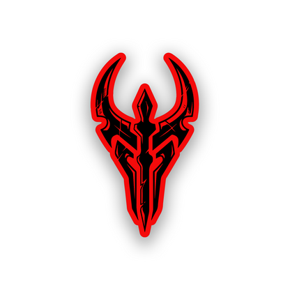 Custom Sith inspired car emblem with bold engraved galactic warrior design