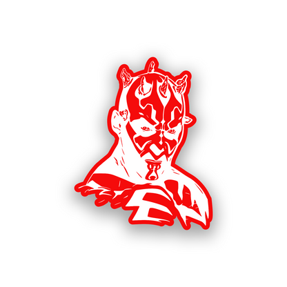 Laser engraved Darth Maul inspired badge for car or truck exterior styling