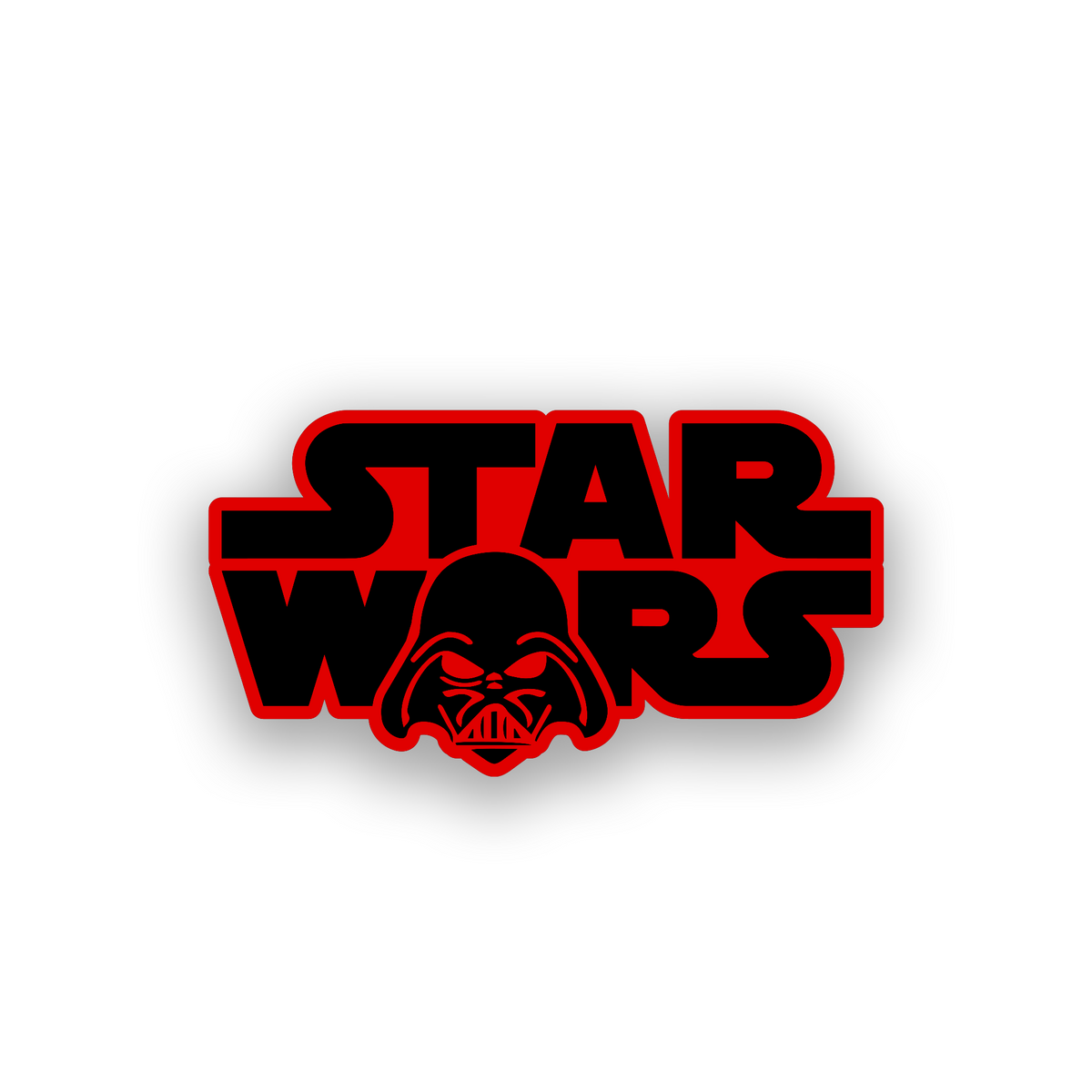 Galactic inspired car badge with clean black and white space themed design