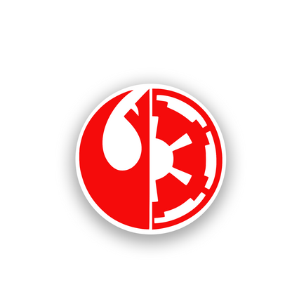 Custom sci fi car emblem in a Star Wars style for cars and trucks