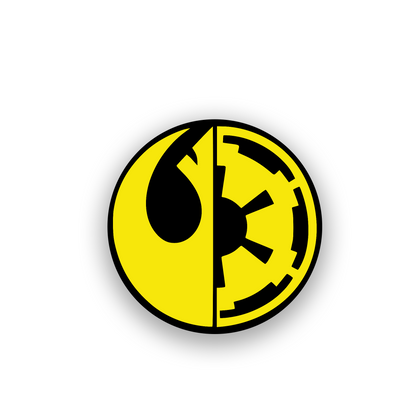 Laser engraved Star Wars inspired badge for car exterior decoration