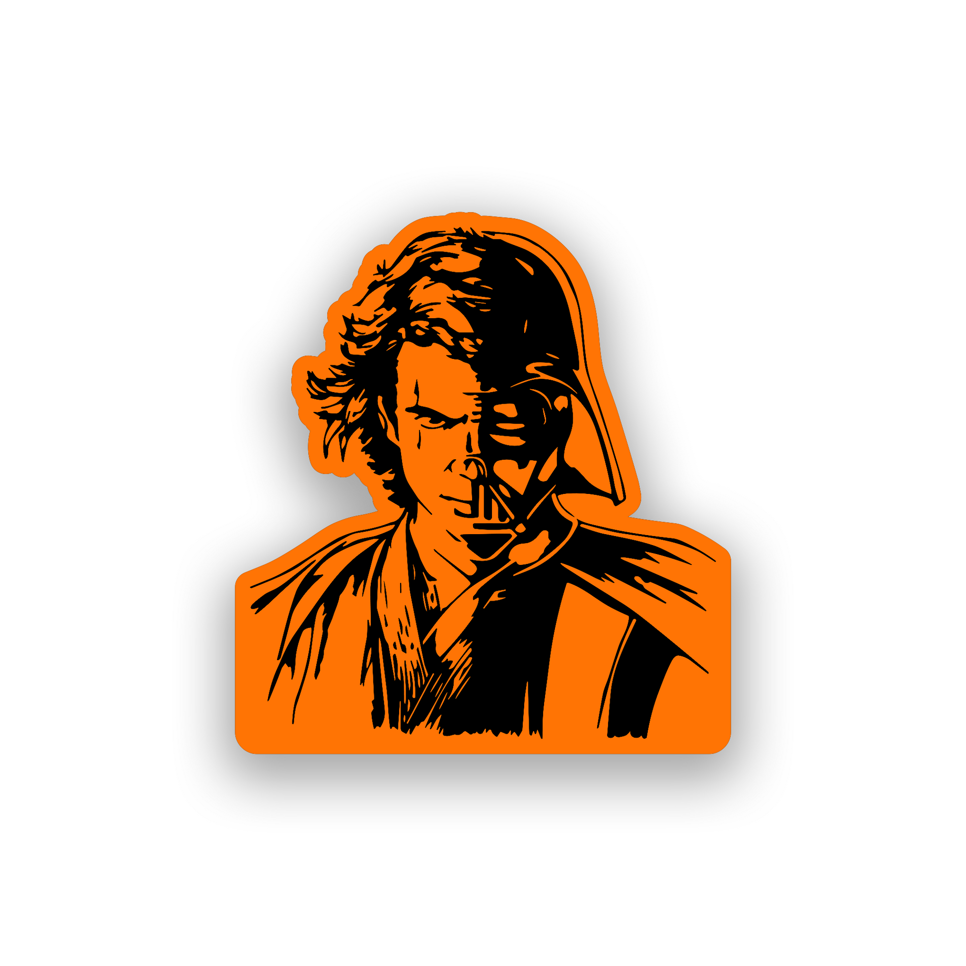 Custom Star Wars inspired Luke badge with bold engraved automotive styling