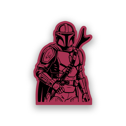 Galactic warrior armor car emblem with detailed Mandalorian inspired engraving