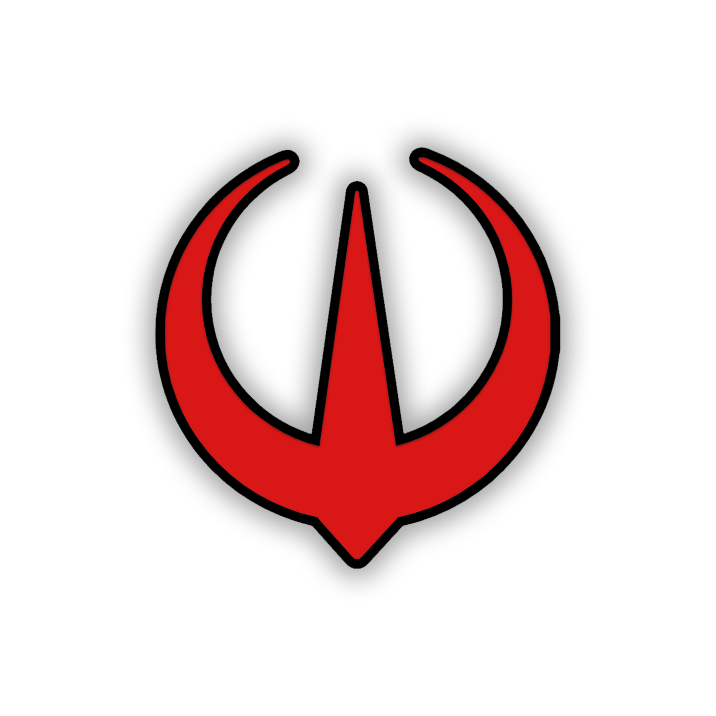 Rebel Alliance-inspired engraved car emblem in brushed silver with black outline