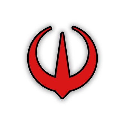 Rebel Alliance-inspired engraved car emblem in brushed silver with black outline