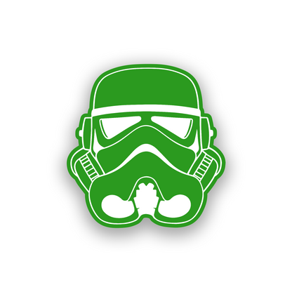 Custom space warrior car badge with strong engraved helmet inspired symbol
