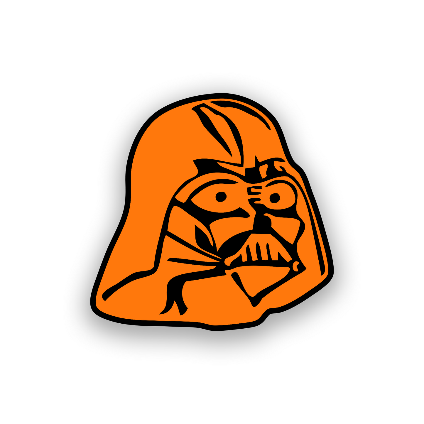 Laser engraved Darth Vader inspired badge for custom vehicle exterior styling