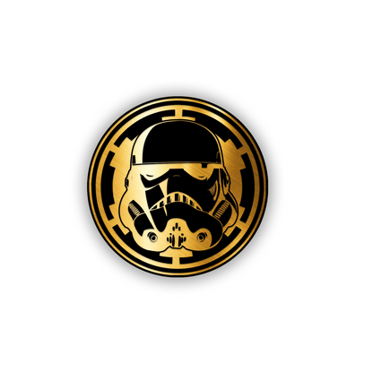 Custom engraved circle Stormtrooper car exterior emblem