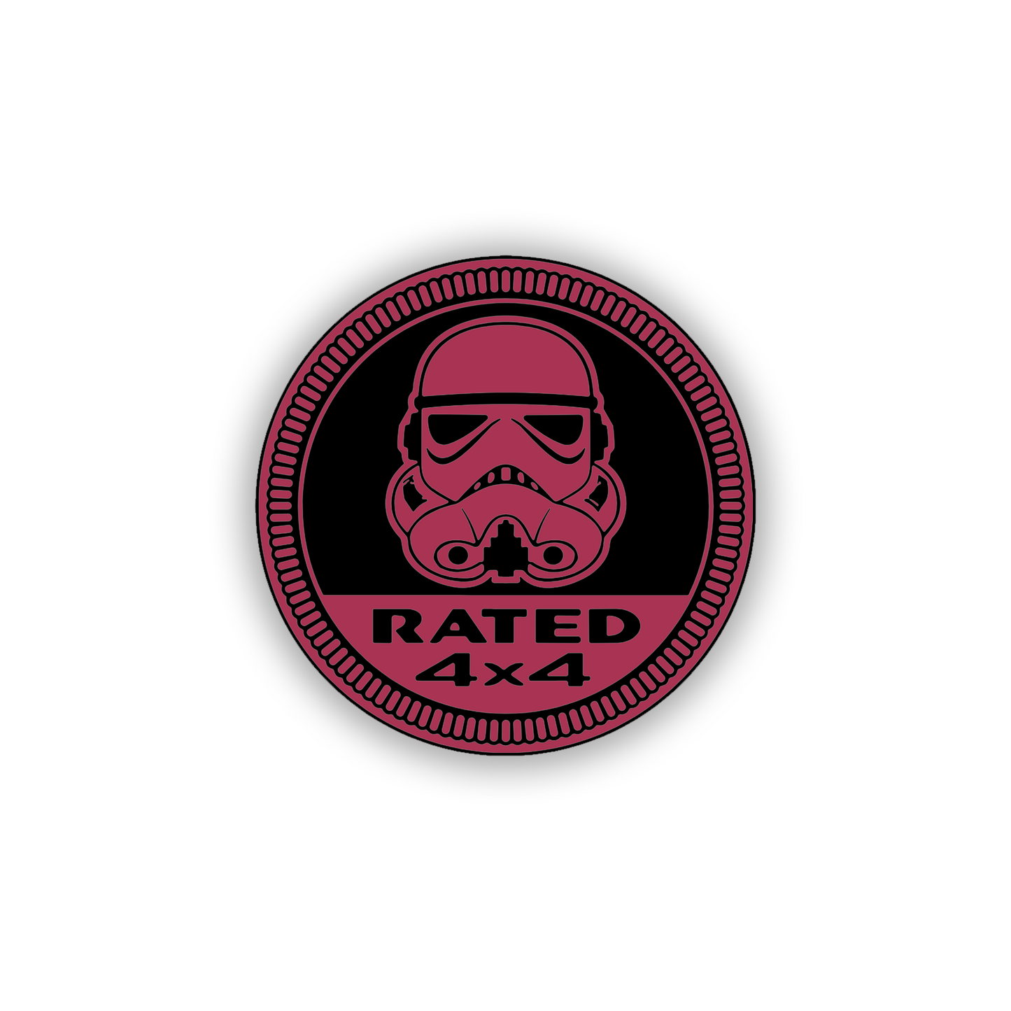 Stormtrooper helmet off-road badge for tailgate or fender