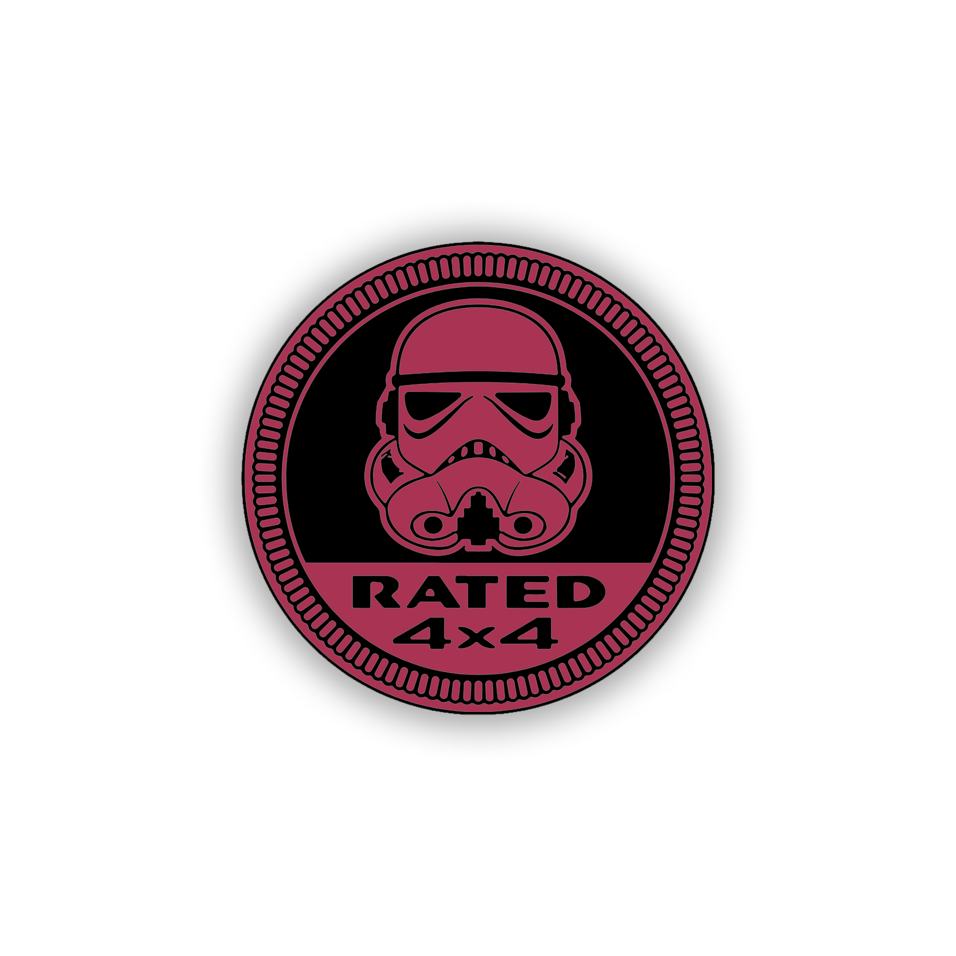 Stormtrooper helmet off-road badge for tailgate or fender