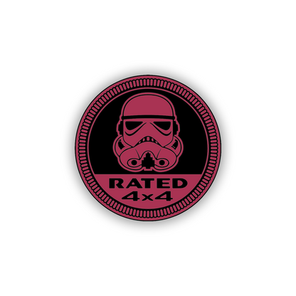 Stormtrooper helmet off-road badge for tailgate or fender
