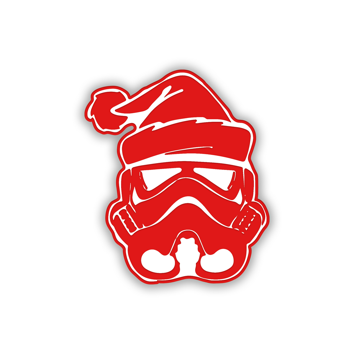 Stormtrooper Santa car badge emblem for custom automotive exterior decoration