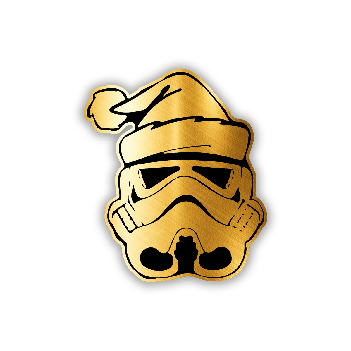 Stormtrooper Santa vehicle emblem with festive Santa hat design
