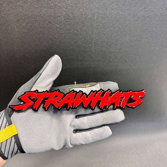 STRAWHATS 3D Text Car Badge Fender Emblem Acrylic Custom Racing Auto