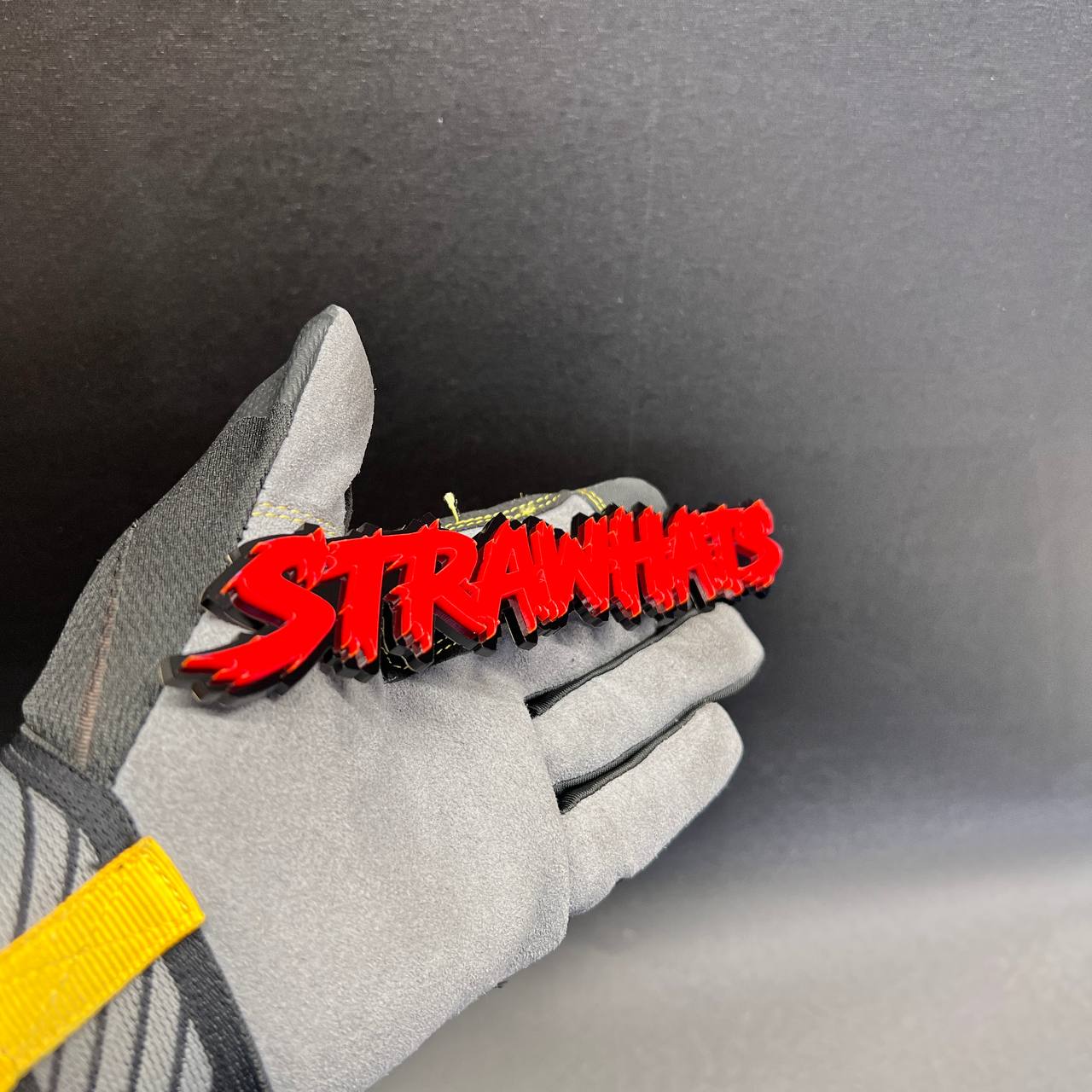STRAWHATS 3D Text Car Badge Fender Emblem Acrylic Custom Racing Auto