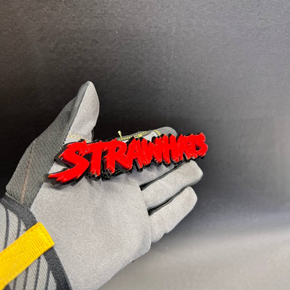 STRAWHATS 3D Text Car Badge Fender Emblem Acrylic Custom Racing Auto