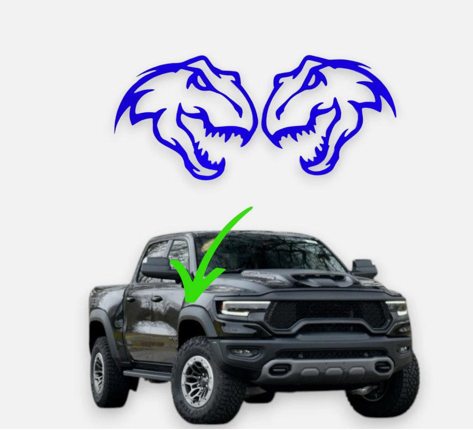 T-REX dinosaur truck badge exterior fender emblem for Ford F-150 F-250 and F-350