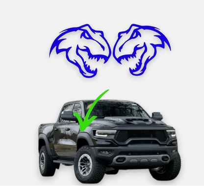 T-REX dinosaur truck badge exterior fender emblem for Ford F-150 F-250 and F-350