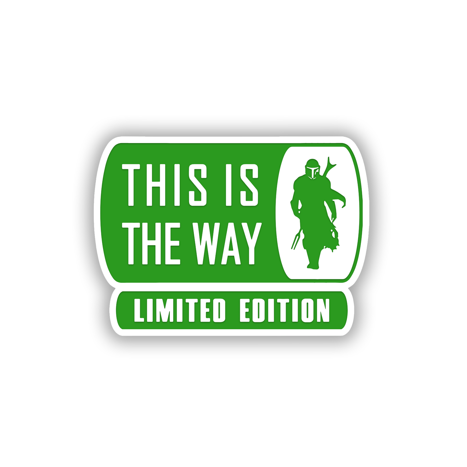 Engraved This Is the Way car badge fender emblem with armored warrior design