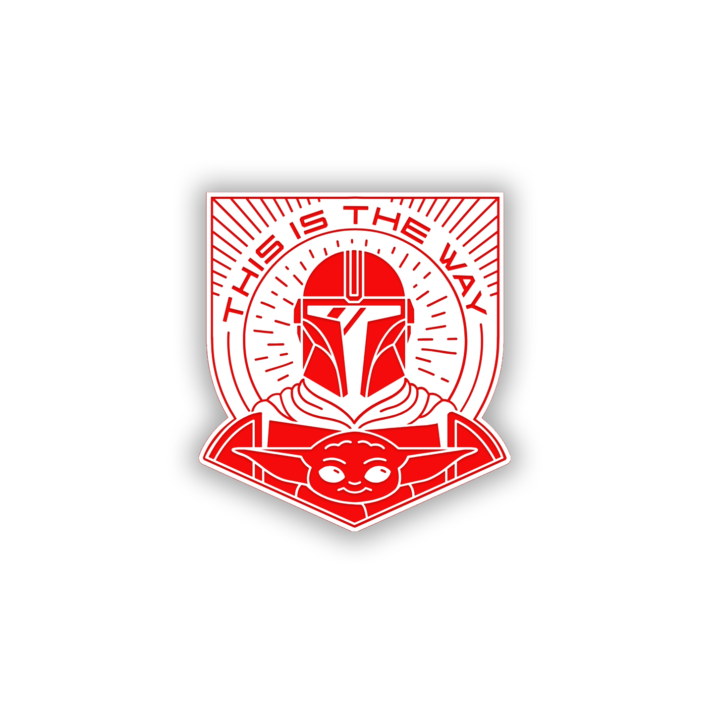This Is the Way silver engraved car badge for exterior decoration