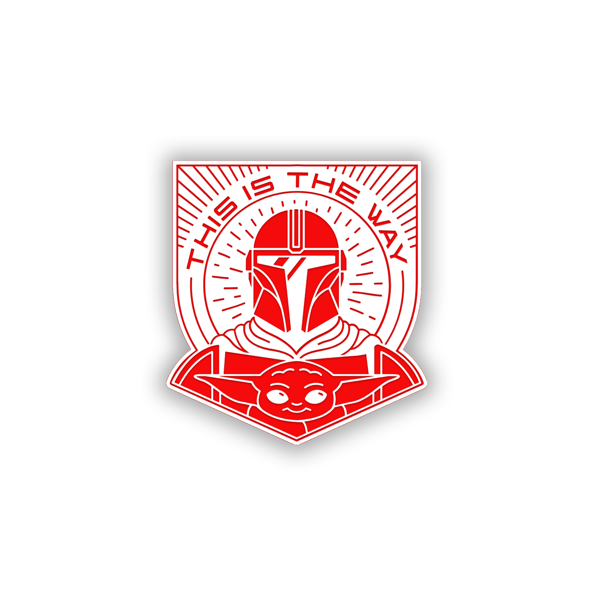 This Is the Way silver engraved car badge for exterior decoration